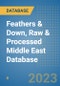 Feathers & Down, Raw & Processed Middle East Database - Product Image