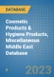 Cosmetic Products & Hygiene Products, Miscellaneous Middle East Database - Product Thumbnail Image