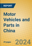 Motor Vehicles and Parts in China- Product Image