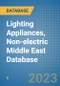 Lighting Appliances, Non-electric Middle East Database - Product Image