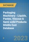 Packaging Machinery - Liquids, Pastes, Viscous & Semi-solid Products Middle East Database - Product Image