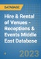 Hire & Rental of Venues - Receptions & Events Middle East Database - Product Image