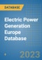 Electric Power Generation Europe Database - Product Image