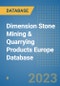 Dimension Stone Mining & Quarrying Products Europe Database - Product Image