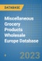 Miscellaneous Grocery Products Wholesale Europe Database - Product Image