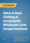 Mens & Boys Clothing & Accessories Wholesale Lines Europe Database - Product Image
