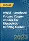 World - Unrefined Copper, Copper Anodes For Electrolytic Refining - Market Analysis, Forecast, Size, Trends and Insights - Product Image