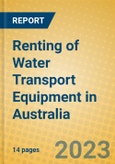 Renting of Water Transport Equipment in Australia- Product Image
