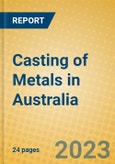 Casting of Metals in Australia- Product Image