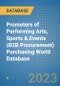 Promoters of Performing Arts, Sports & Events (B2B Procurement) Purchasing World Database - Product Image
