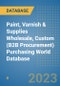 Paint, Varnish & Supplies Wholesale, Custom (B2B Procurement) Purchasing World Database - Product Image