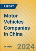 Motor Vehicles Companies in China- Product Image