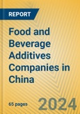 Food and Beverage Additives Companies in China- Product Image