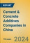 Cement & Concrete Additives Companies in China - Product Thumbnail Image