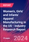 Women's, Girls' and Infants' Apparel Manufacturing in the US - Industry Research Report - Product Image