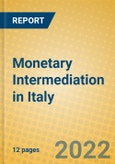 Monetary Intermediation in Italy- Product Image