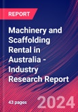 Machinery and Scaffolding Rental in Australia - Industry Research Report- Product Image
