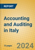 Accounting and Auditing in Italy- Product Image