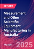 Measurement and Other Scientific Equipment Manufacturing in Australia - Industry Market Research Report- Product Image
