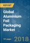 Global Aluminium Foil Packaging Market - Segmented by Product (Foil Wrappers, Pouches, Blister Packs, Collapsible Tubes), End User (Food, Pharmaceutical, Cosmetics and Beverages) and Region- Growth, Trends and Forecasts (2018 - 2023) - Product Thumbnail Image