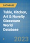Table, Kitchen, Art & Novelty Glassware World Database - Product Image