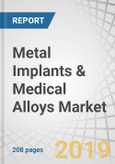 Metal Implants & Medical Alloys Market by Type (Titanium, Stainless Steel, Cobalt Chrome), Application (Orthopedic, Dental, Spinal Fusion, Craniofacial, Pacemaker, Stent, Defibrillator, Hip, Knee, & Shoulder Reconstruction) - Global Forecast to 2024- Product Image