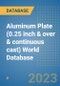 Aluminum Plate (0.25 inch & over & continuous cast) World Database - Product Image