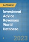 Investment Advice Revenues World Database - Product Image