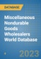 Miscellaneous Nondurable Goods Wholesalers World Database - Product Image