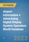 Airport Information + Advertising Digital Display System Operators World Database - Product Image