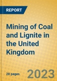 Mining of Coal and Lignite in the United Kingdom: ISIC 10- Product Image