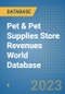Pet & Pet Supplies Store Revenues World Database - Product Image