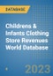 Childrens & Infants Clothing Store Revenues World Database - Product Image