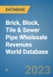 Brick, Block, Tile & Sewer Pipe Wholesale Revenues World Database - Product Image