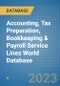 Accounting, Tax Preparation, Bookkeeping & Payroll Service Lines World Database - Product Image