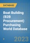 Boat Building (B2B Procurement) Purchasing World Database - Product Image