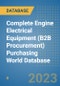 Complete Engine Electrical Equipment (B2B Procurement) Purchasing World Database - Product Image