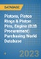 Pistons, Piston Rings & Piston Pins, Engine (B2B Procurement) Purchasing World Database - Product Image