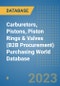 Carburetors, Pistons, Piston Rings & Valves (B2B Procurement) Purchasing World Database - Product Image