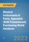 Musical Instruments & Parts, Specialist (B2B Procurement) Purchasing World Database - Product Image