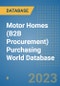 Motor Homes (B2B Procurement) Purchasing World Database - Product Image
