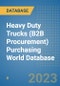 Heavy Duty Trucks (B2B Procurement) Purchasing World Database - Product Image