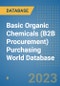 Basic Organic Chemicals (B2B Procurement) Purchasing World Database - Product Image