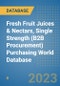 Fresh Fruit Juices & Nectars, Single Strength (B2B Procurement) Purchasing World Database - Product Image
