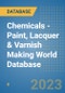 Chemicals - Paint, Lacquer & Varnish Making World Database - Product Image