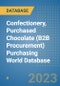 Confectionery, Purchased Chocolate (B2B Procurement) Purchasing World Database - Product Image