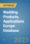 Wadding Products, Applications Europe Database - Product Image
