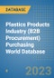 Plastics Products Industry (B2B Procurement) Purchasing World Database - Product Image