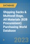 Shipping Sacks & Multiwall Bags, All Materials (B2B Procurement) Purchasing World Database - Product Image