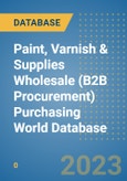 Paint, Varnish & Supplies Wholesale (B2B Procurement) Purchasing World Database- Product Image